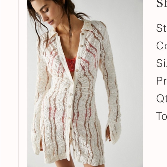 Free People Shayla Lace Mini Dress Size Large - Picture 1 of 2